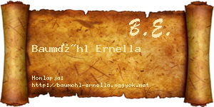 Baumöhl Ernella névjegykártya